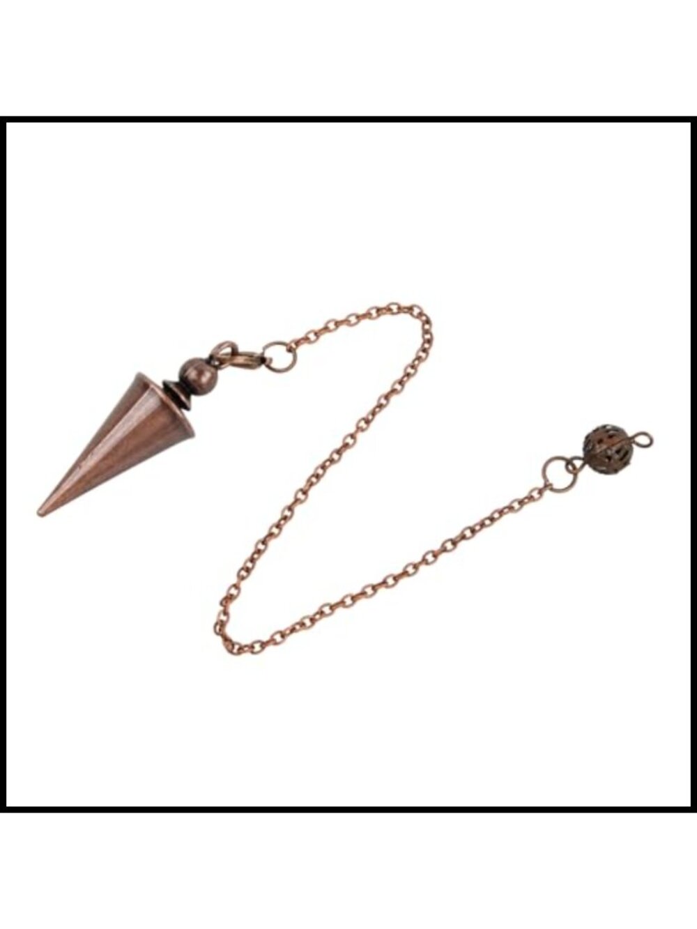 Metal Copper Pendulum Spiral Small Cone Pointed Dowsing Reiki Healing